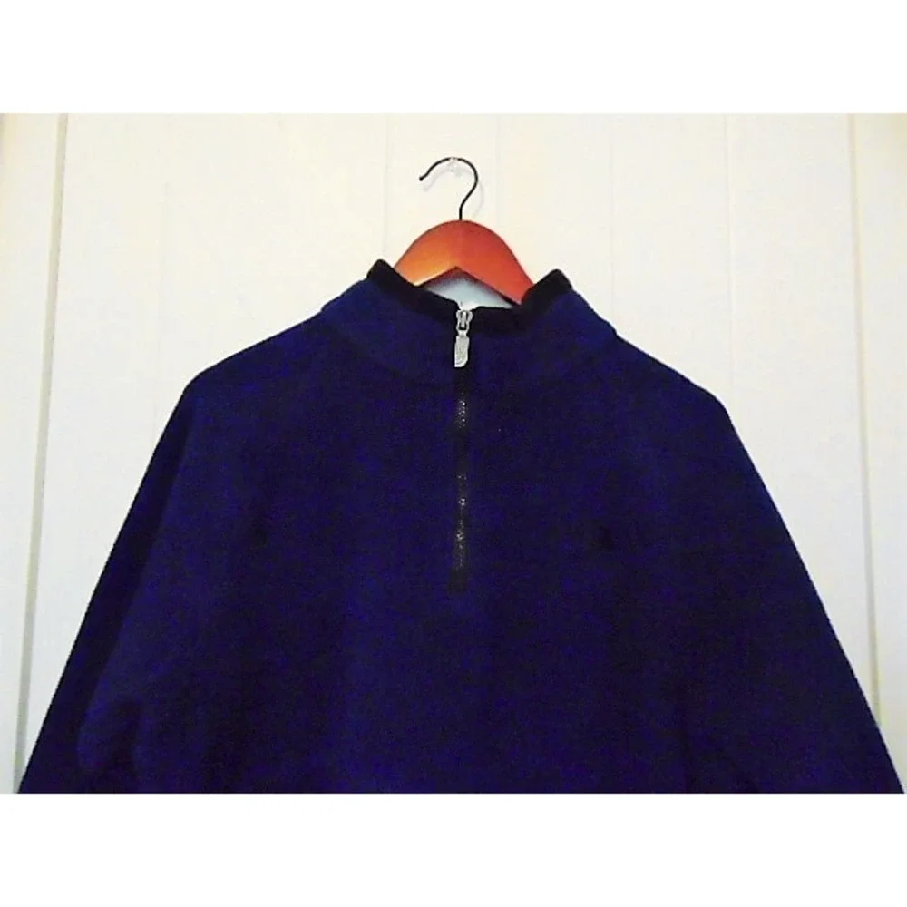 The North Face 1/2 Zip Blue Fleece Pullover Jacket‎ Men's Sz M Polartec